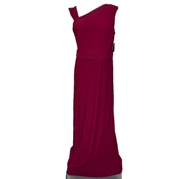 Ellen Tracy Gown Womens 10 Red Wine Sleeveless Long dress Formal NWT Maxi - Picture 1 of 15